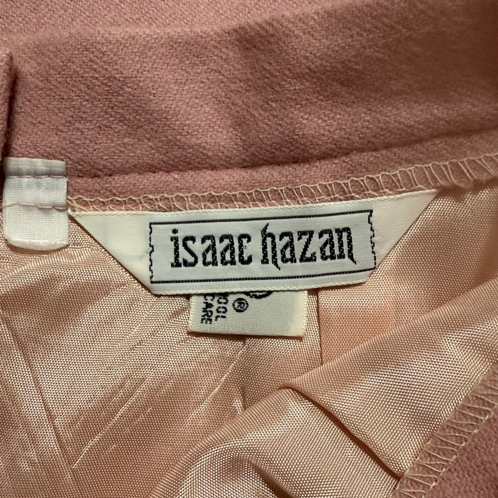 isaac hazan Vintage 100% Wool Office Midi Skirt Winter Waist: 14” - Picture 5 of 9
